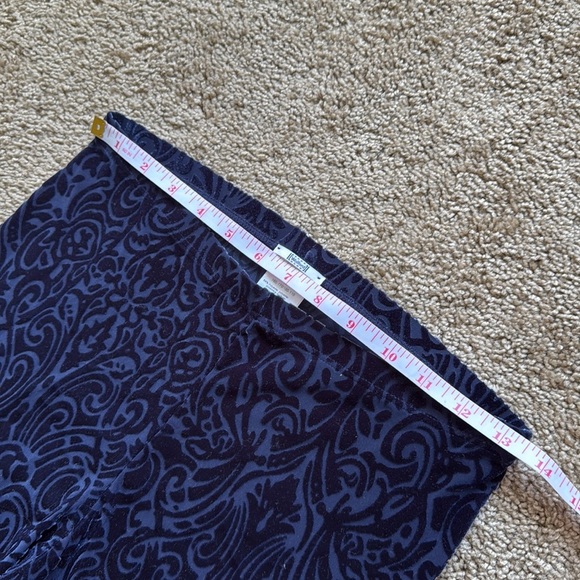 Wolford Ada Leggings Sapphire Blue Velvet Pattern Leggings - Picture 6 of 8